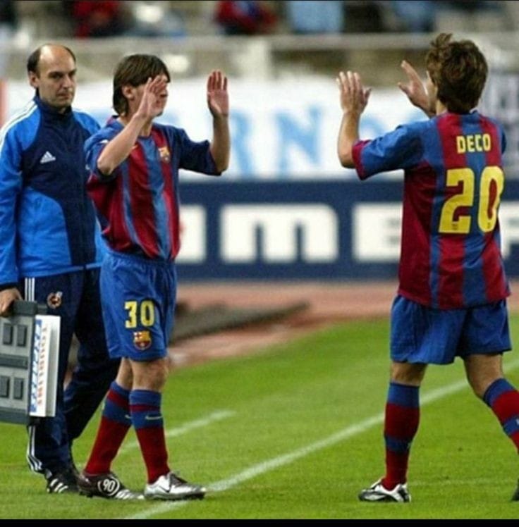 messi en su debut en Barcelona